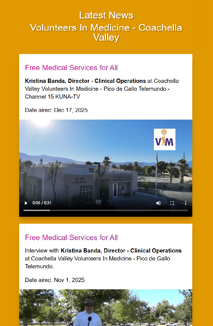 project-pg-exam04 Screenshot of CVVIM's Latest News page showing thumbnails of available videos featured on Channel 15 KUNA-TV Telemundo.